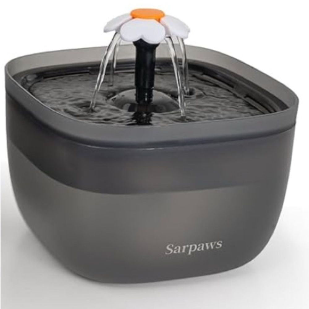 Gray Cat Water Fountain